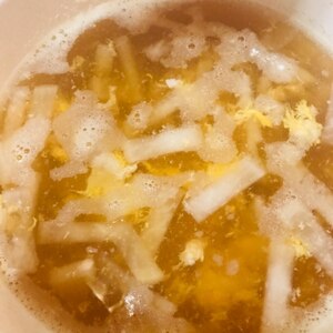 大根のかき玉味噌汁